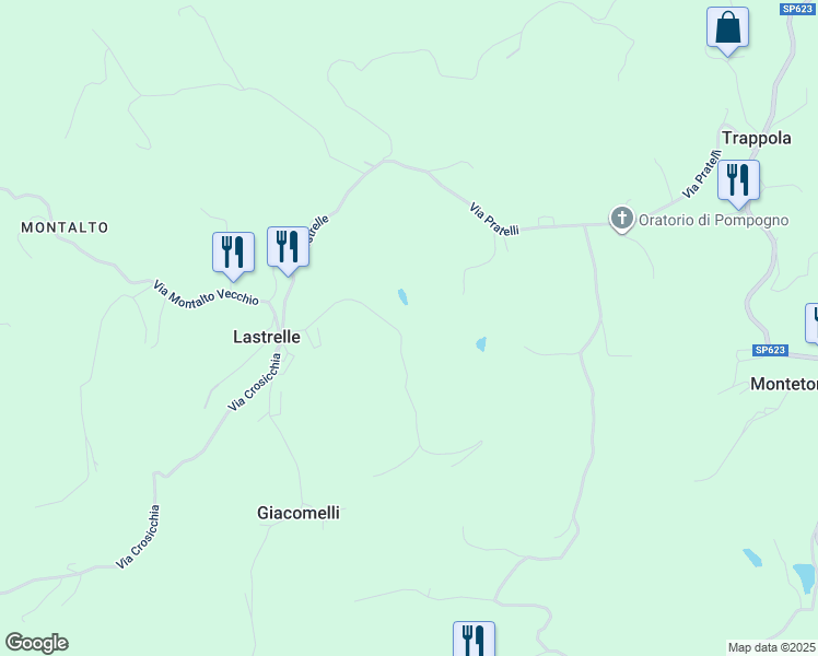 map of restaurants, bars, coffee shops, grocery stores, and more near 425 Via Cignatelli in Montese