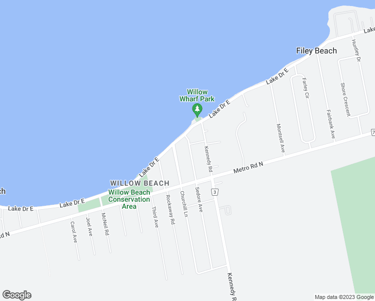 map of restaurants, bars, coffee shops, grocery stores, and more near 824 Sedore Avenue in Willow Beach