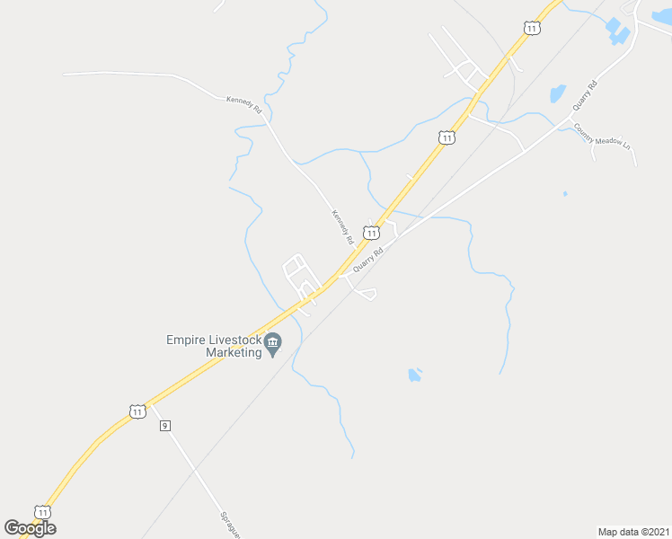 map of restaurants, bars, coffee shops, grocery stores, and more near 1005 U.S. 11 in Gouverneur