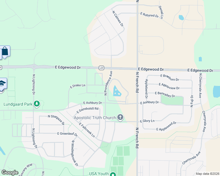 map of restaurants, bars, coffee shops, grocery stores, and more near 4839 North Canvasback Circle in Appleton