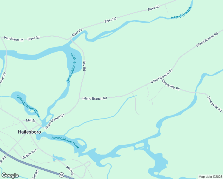 map of restaurants, bars, coffee shops, grocery stores, and more near 149 Island Branch Road in Gouverneur