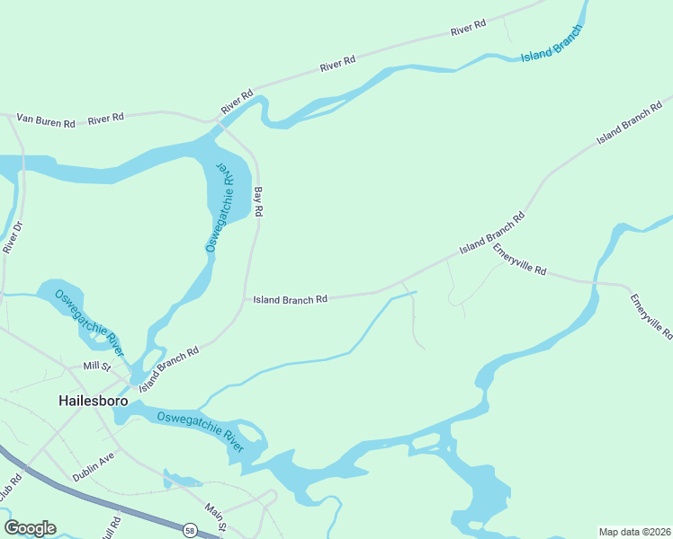 map of restaurants, bars, coffee shops, grocery stores, and more near 149 Island Branch Road in Gouverneur