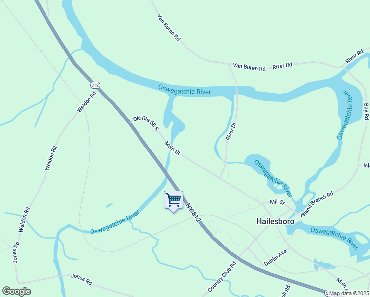 map of restaurants, bars, coffee shops, grocery stores, and more near 164-210 Main Street in Gouverneur