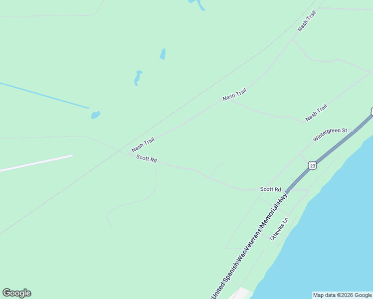 map of restaurants, bars, coffee shops, grocery stores, and more near 2959-2999 Scott Road in East Tawas