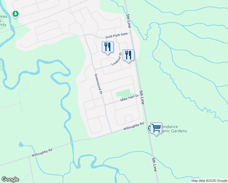 map of restaurants, bars, coffee shops, grocery stores, and more near 91 Quigley Street in Essa