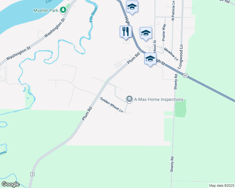 map of restaurants, bars, coffee shops, grocery stores, and more near 119 Bengal Lane in Wrightstown