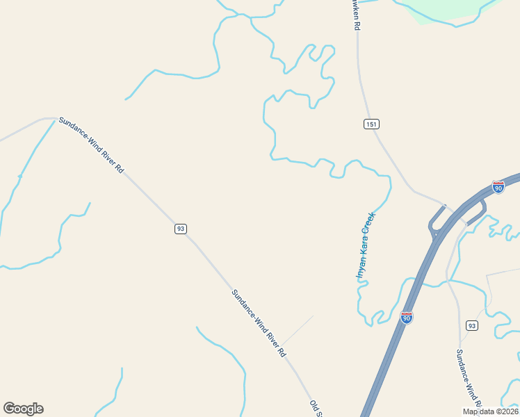map of restaurants, bars, coffee shops, grocery stores, and more near 1493 Old Sundance Road in Moorcroft