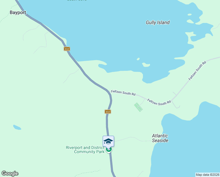 map of restaurants, bars, coffee shops, grocery stores, and more near 3024 Nova Scotia 332 in Rose Bay