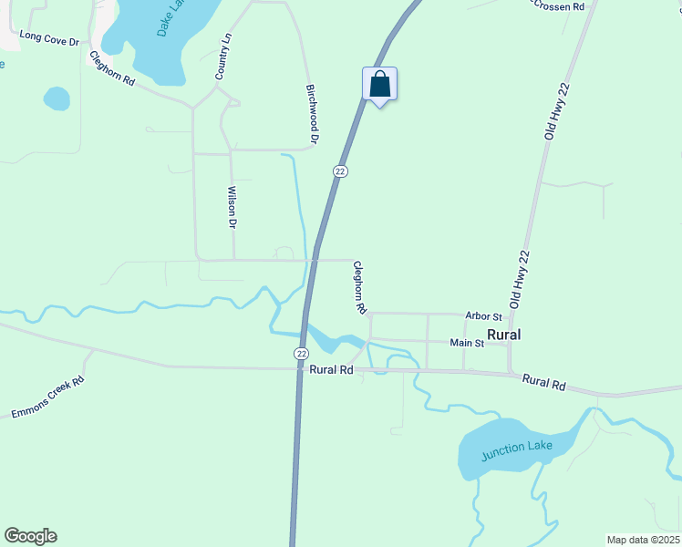 map of restaurants, bars, coffee shops, grocery stores, and more near 2037 Cleghorn Road in Waupaca