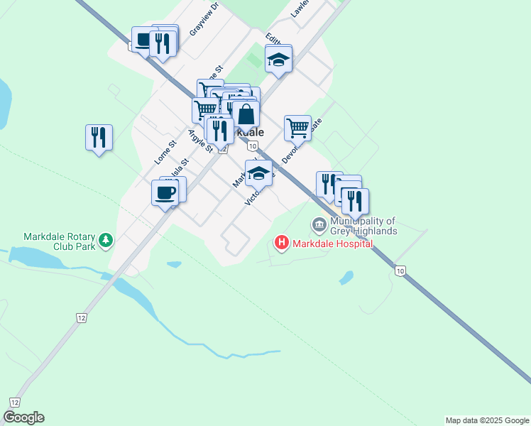 110 Queen Street, Markdale ON Walk Score