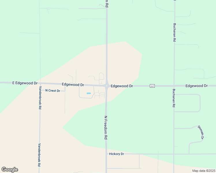 map of restaurants, bars, coffee shops, grocery stores, and more near W2518 County Road JJ in Appleton
