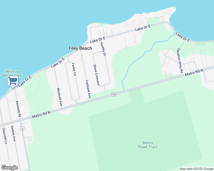 map of restaurants, bars, coffee shops, grocery stores, and more near 31 Huntley Drive in Willow Beach
