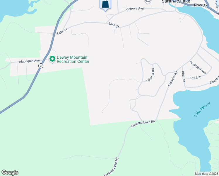 map of restaurants, bars, coffee shops, grocery stores, and more near in Saranac Lake