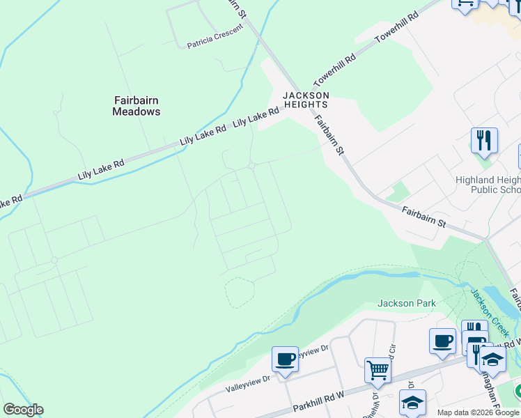 map of restaurants, bars, coffee shops, grocery stores, and more near 949 Bamford Terrace in Peterborough