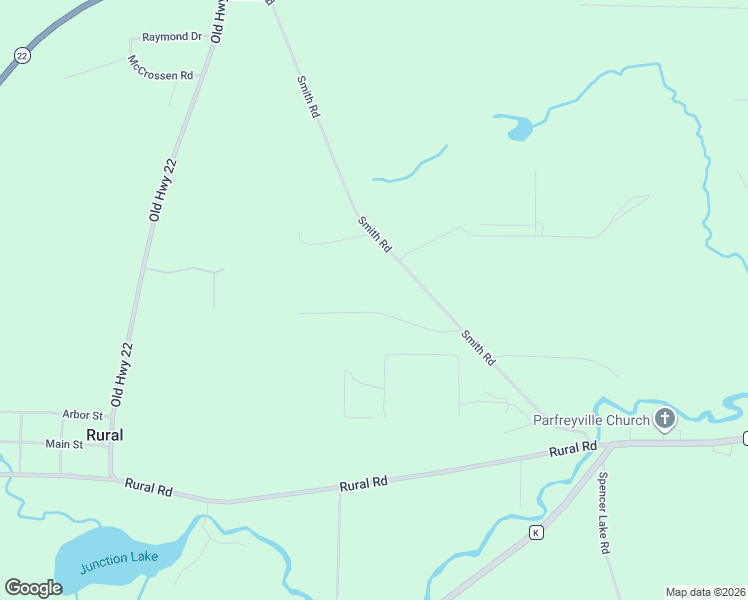map of restaurants, bars, coffee shops, grocery stores, and more near N2209 Smith Road in Waupaca