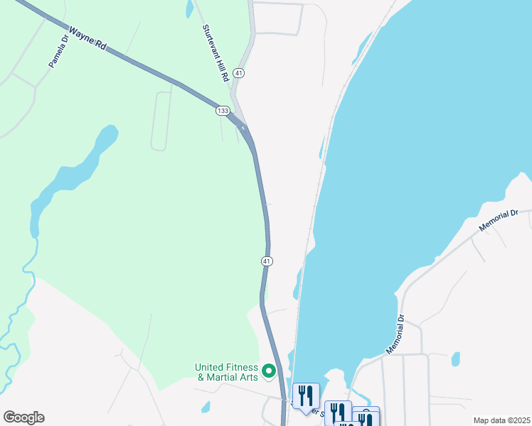 map of restaurants, bars, coffee shops, grocery stores, and more near 283 Maine 133 in Winthrop