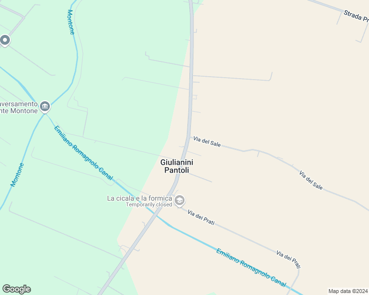 map of restaurants, bars, coffee shops, grocery stores, and more near 373 Via Lughese in Provincia di Forlì-Cesena
