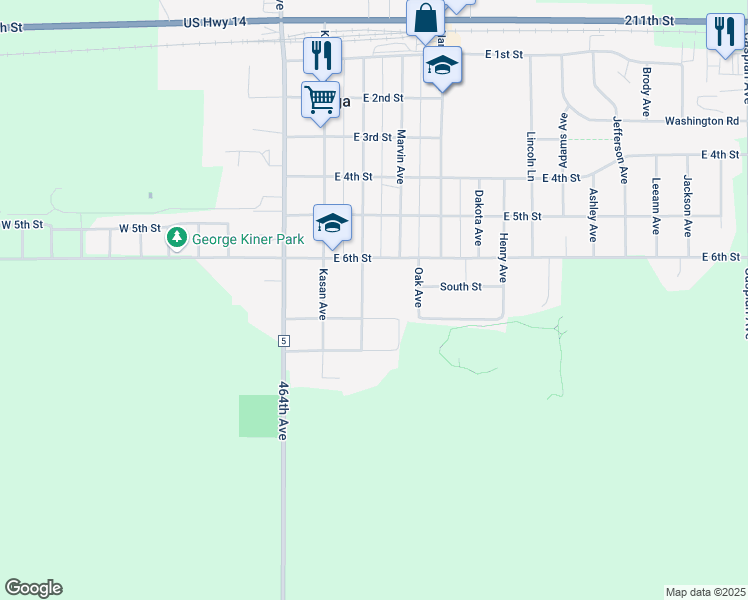 map of restaurants, bars, coffee shops, grocery stores, and more near 628 Astrachan Avenue in Volga
