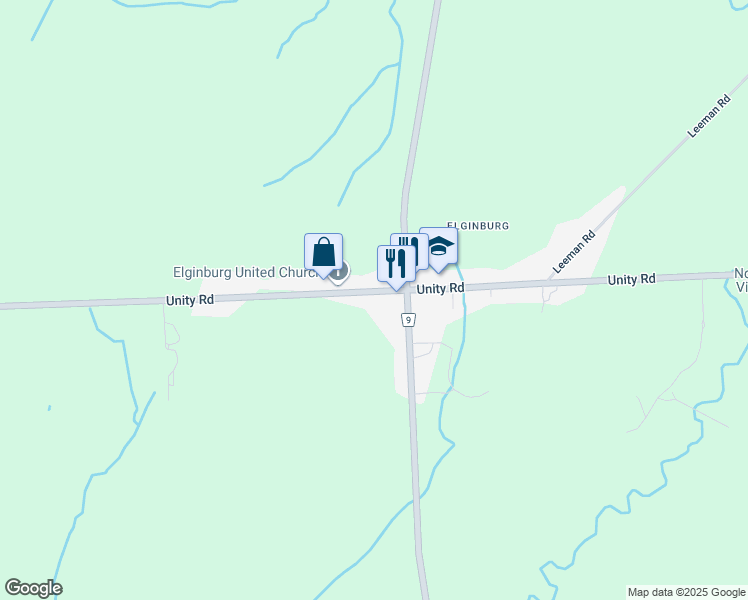 map of restaurants, bars, coffee shops, grocery stores, and more near 2149 Unity Road in Kingston