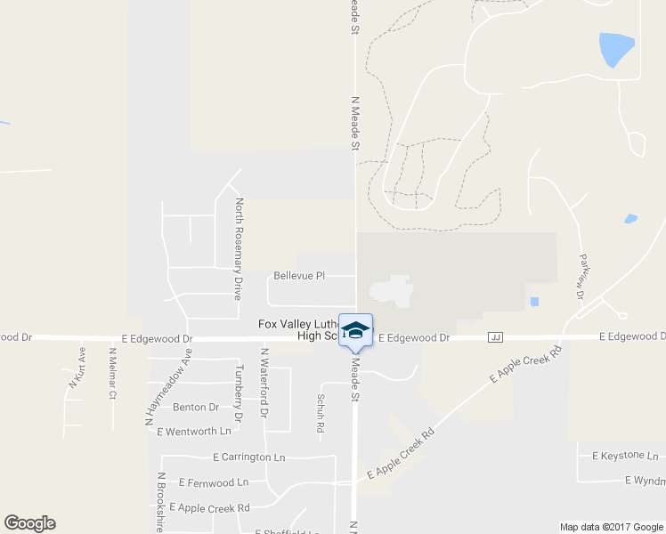 map of restaurants, bars, coffee shops, grocery stores, and more near 93 Bellevue Place in Appleton