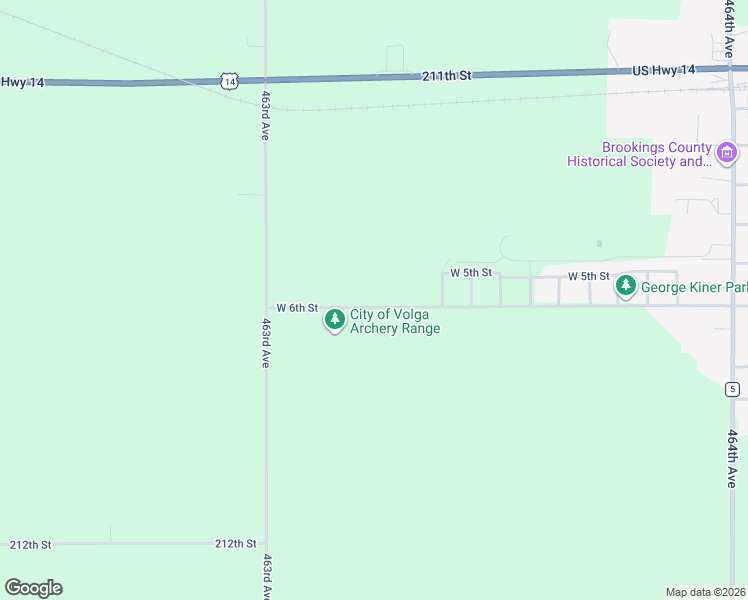 map of restaurants, bars, coffee shops, grocery stores, and more near 46370 West 6th Street in Volga