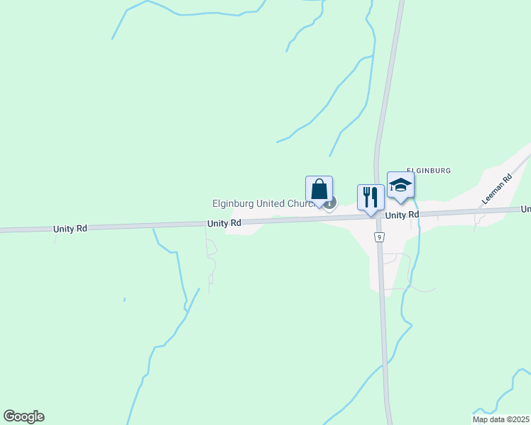 map of restaurants, bars, coffee shops, grocery stores, and more near 2234 Unity Road in Kingston