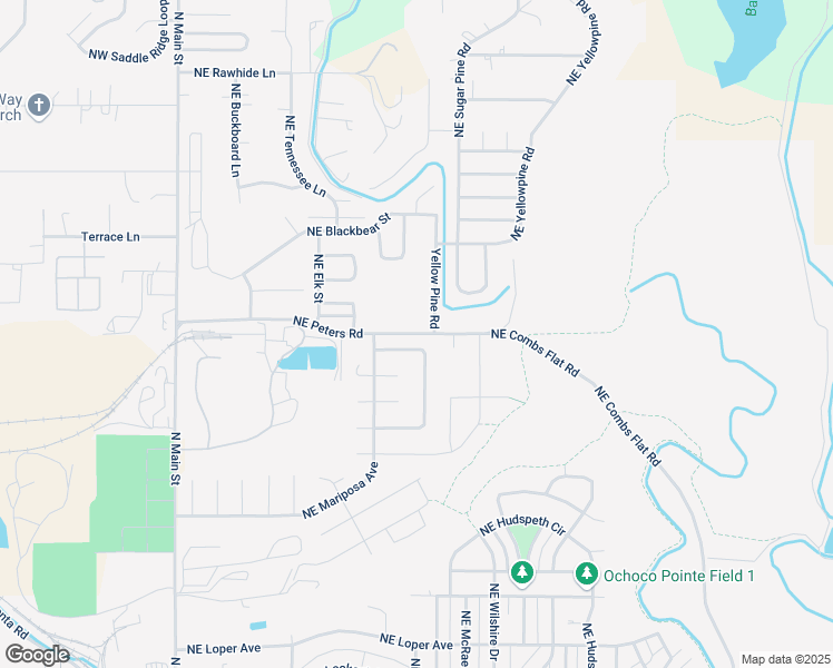 map of restaurants, bars, coffee shops, grocery stores, and more near 1050 Northeast Peters Road in Prineville