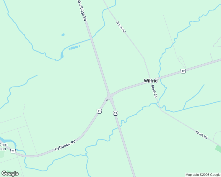 map of restaurants, bars, coffee shops, grocery stores, and more near 21025 Lake Ridge Road in Regional Municipality of Durham