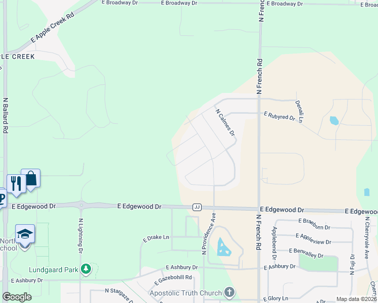 map of restaurants, bars, coffee shops, grocery stores, and more near 3000 East Aquamarine Avenue in Appleton