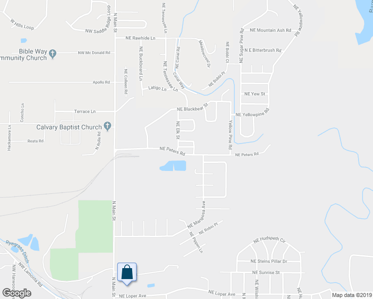 map of restaurants, bars, coffee shops, grocery stores, and more near 2110 Northeast Elk Street in Prineville