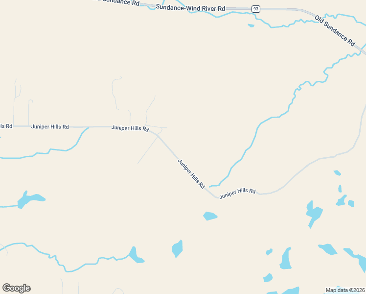 map of restaurants, bars, coffee shops, grocery stores, and more near Juniper Hills Road in Moorcroft