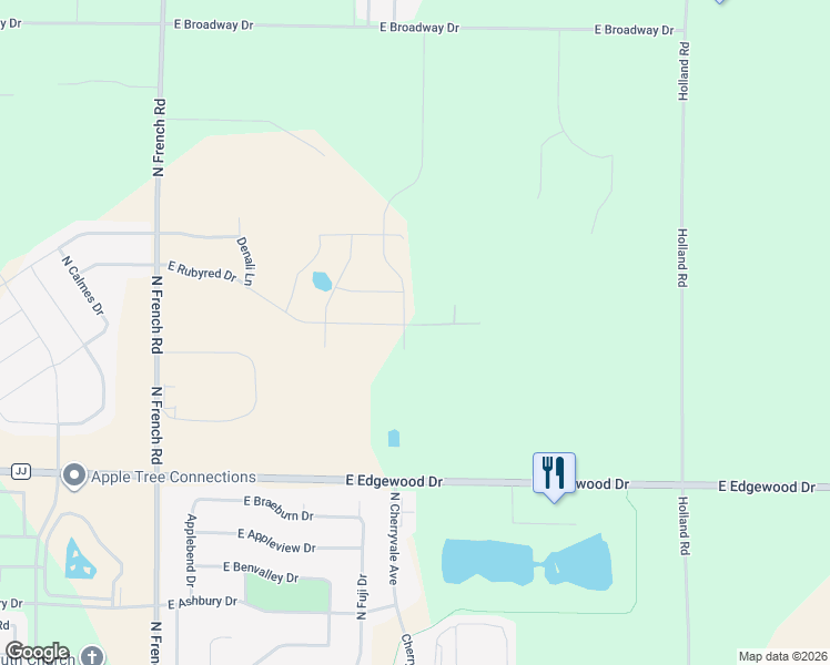 map of restaurants, bars, coffee shops, grocery stores, and more near 3750 East Edgewood Drive in Appleton