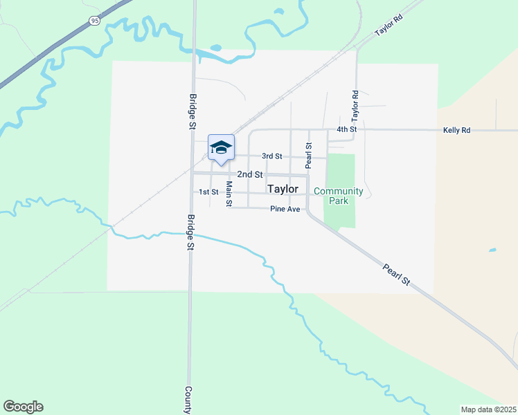 map of restaurants, bars, coffee shops, grocery stores, and more near 31 Church Street in Taylor