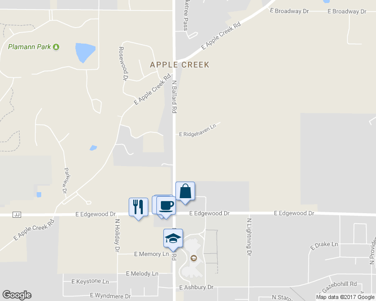 map of restaurants, bars, coffee shops, grocery stores, and more near 5514 N Ballard Rd in Appleton