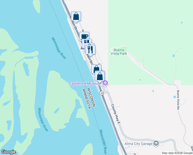 map of restaurants, bars, coffee shops, grocery stores, and more near in Alma