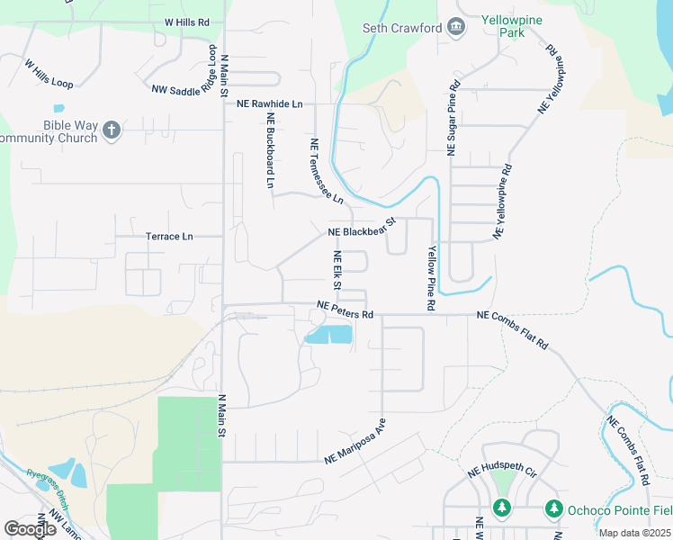 map of restaurants, bars, coffee shops, grocery stores, and more near 2110 Northeast Elk Street in Prineville