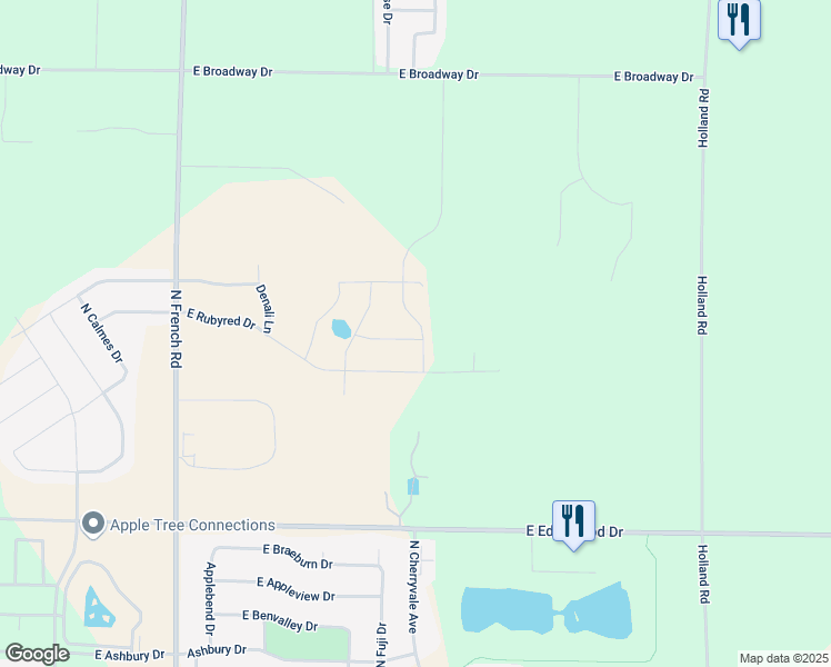 map of restaurants, bars, coffee shops, grocery stores, and more near 2305 Norrose Court in Appleton