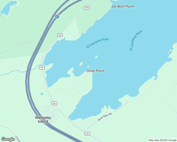 map of restaurants, bars, coffee shops, grocery stores, and more near 18566 Otter Point Road in Wellesley Island