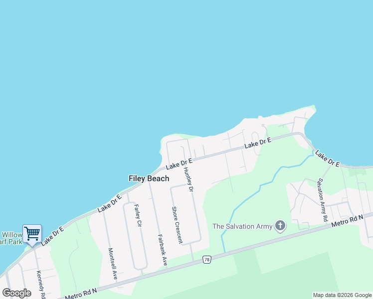 map of restaurants, bars, coffee shops, grocery stores, and more near 53 Westwind Circle in Willow Beach