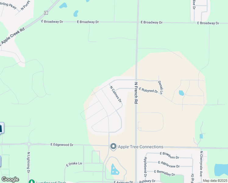map of restaurants, bars, coffee shops, grocery stores, and more near 3101 East Rubyred Drive in Appleton