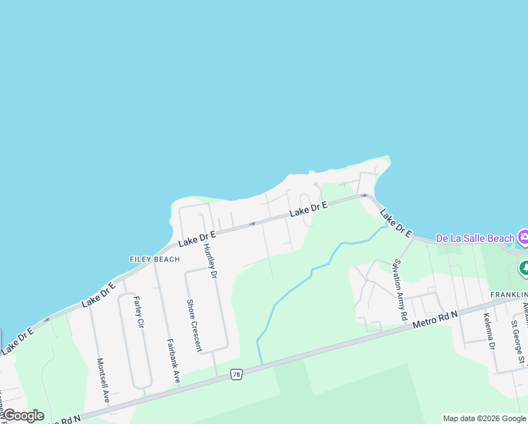 map of restaurants, bars, coffee shops, grocery stores, and more near 4 Lyons Lane in Georgina