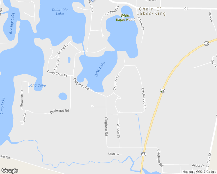 map of restaurants, bars, coffee shops, grocery stores, and more near E1233 Pine Tree Point in Waupaca