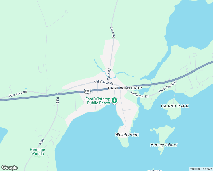 map of restaurants, bars, coffee shops, grocery stores, and more near 16 Old Village Road in Winthrop