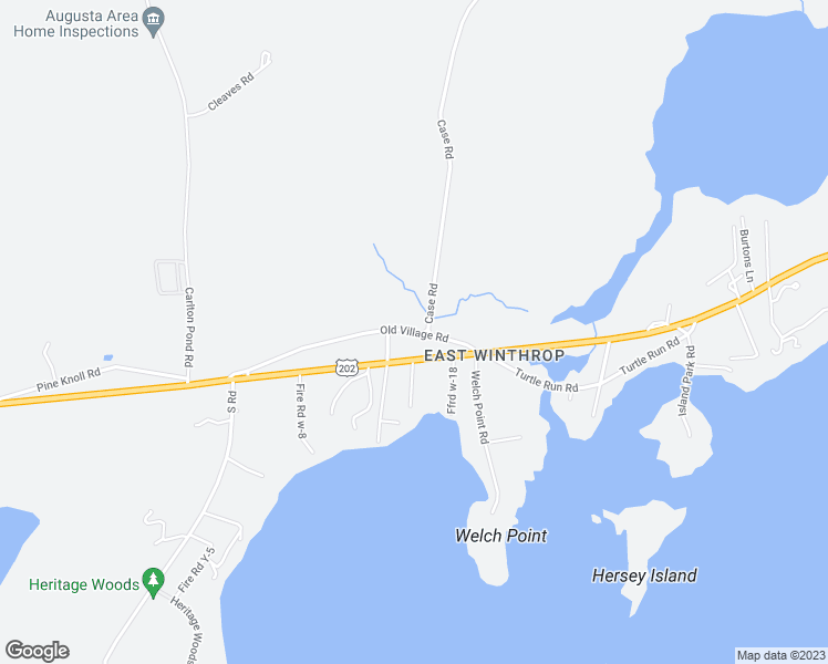 map of restaurants, bars, coffee shops, grocery stores, and more near 27 Old Village Road in Winthrop