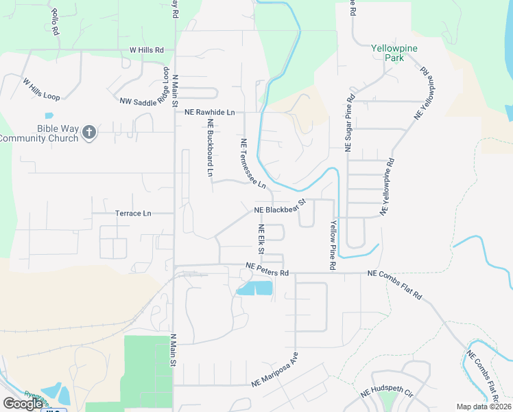 map of restaurants, bars, coffee shops, grocery stores, and more near 389 Northeast Blackbear Street in Prineville