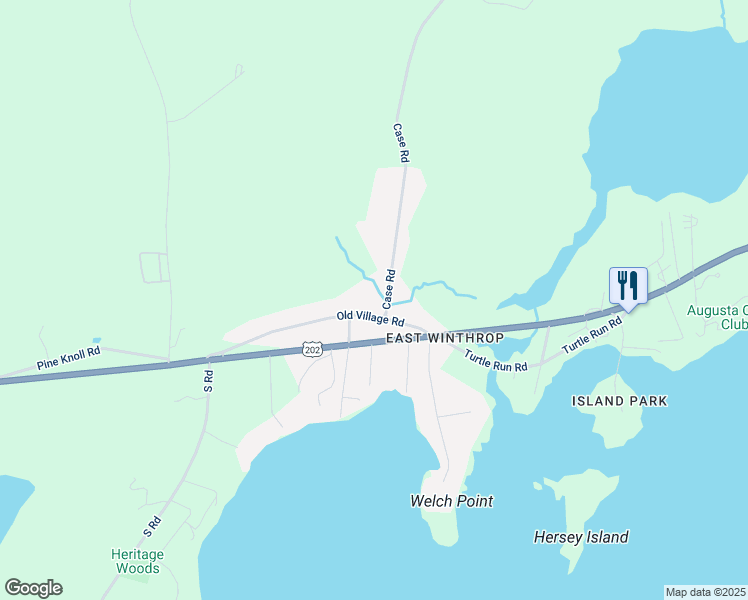 map of restaurants, bars, coffee shops, grocery stores, and more near 22 Case Road in Winthrop