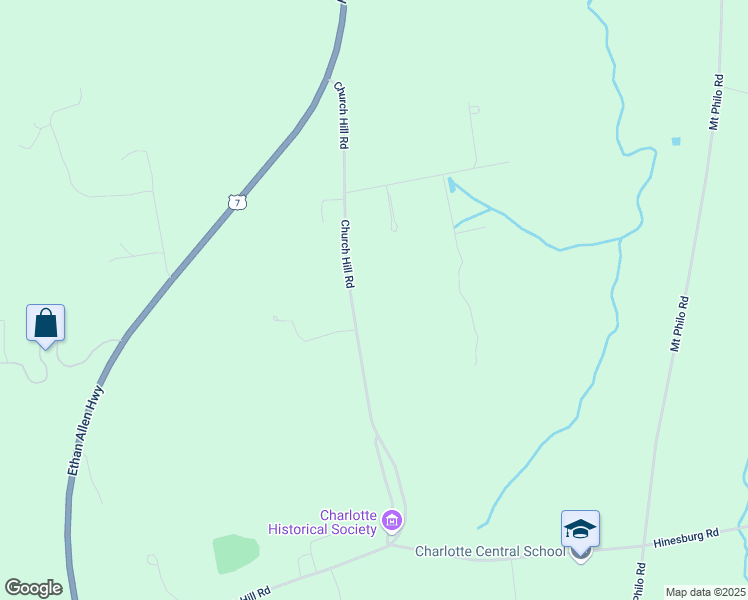 map of restaurants, bars, coffee shops, grocery stores, and more near 1234 Church Hill Road in Charlotte