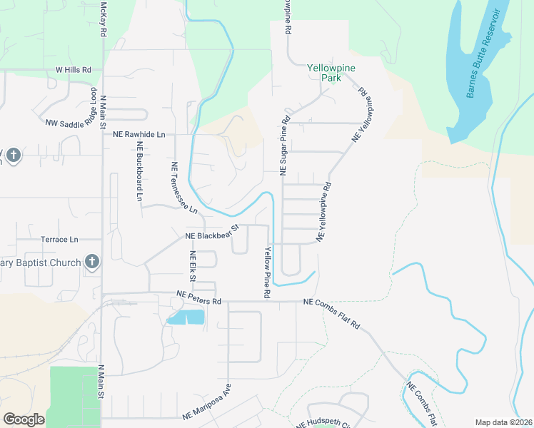 map of restaurants, bars, coffee shops, grocery stores, and more near 2428 Northeast Jackalope Court in Prineville