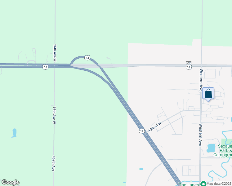 map of restaurants, bars, coffee shops, grocery stores, and more near West Highway 14 in Brookings