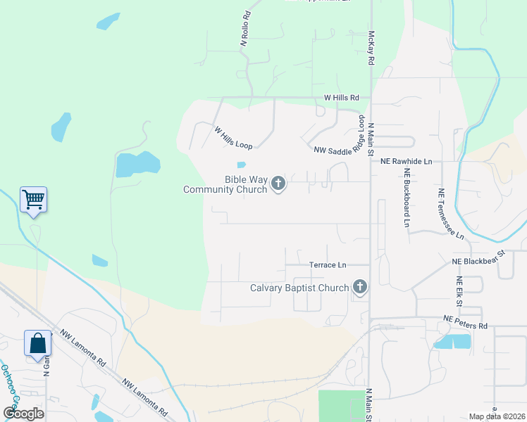map of restaurants, bars, coffee shops, grocery stores, and more near 623 Apollo Road in Prineville
